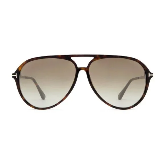 NEW TOM FORD MEN AVIATOR SAMSON TF909 52Q SUNGLASSES FT0909/S HAVANA